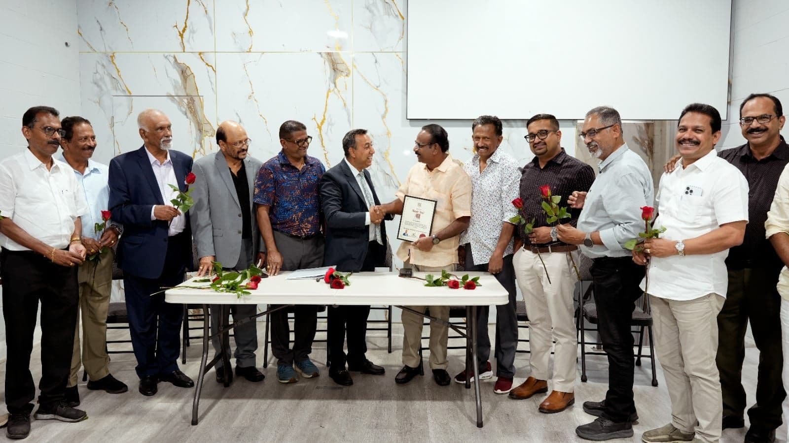 Reception for Kunnathunadu MLA V P Sajeendran