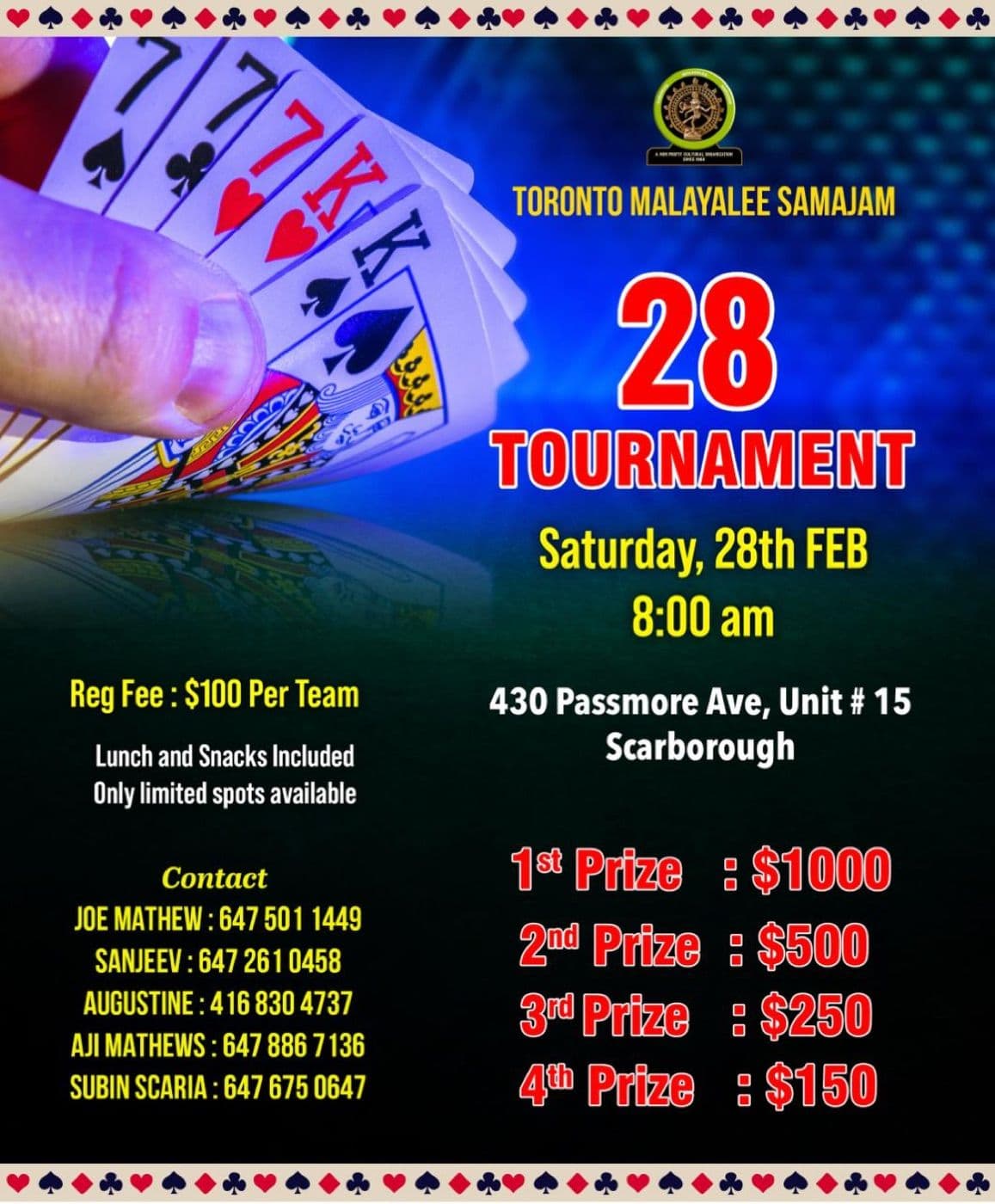 28 Cards Tournament